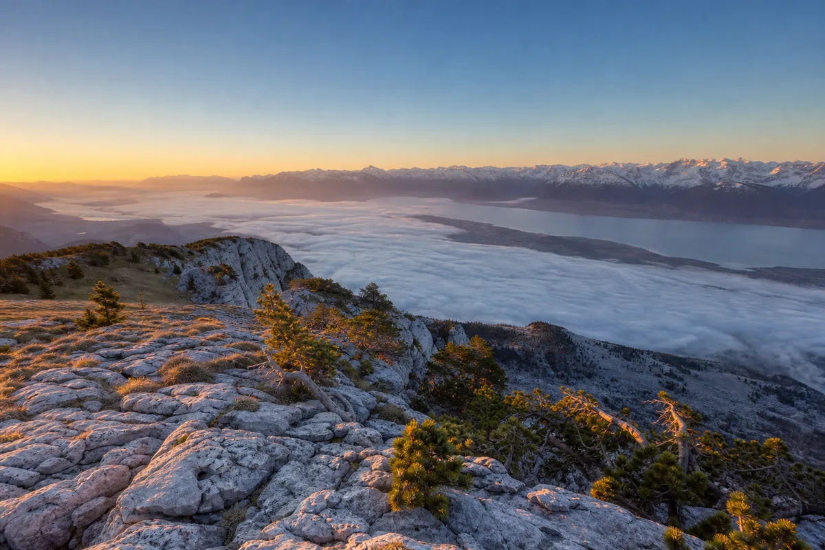 Réserve naturelle de la Haute Chaîne du Jura depuis Divonne